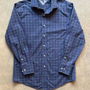 Tommy Hilfiger Navy Plaid Button Up Shirt
